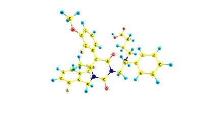 Elagolix分子结构分离在白色上