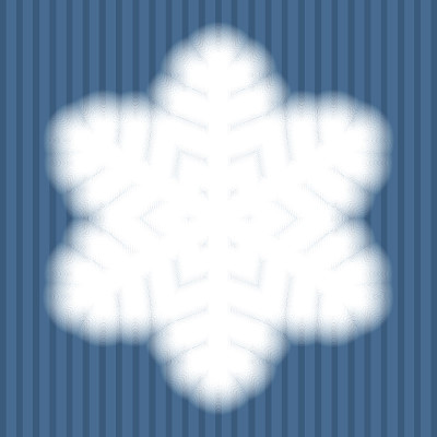 有柔软半透明边缘的大的白色雪花