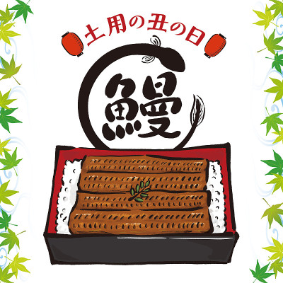 海报与鳗鱼插图在白色的背景。水彩画和水墨画