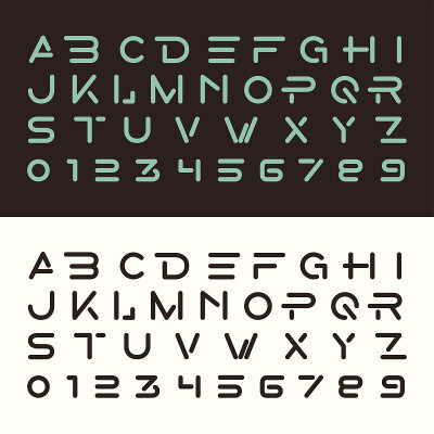字母字体和数字