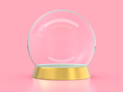 大玻璃球的背景预测。3 d
