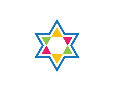 星大卫模板矢量图标