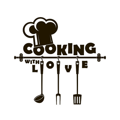 design with kitchen utensils