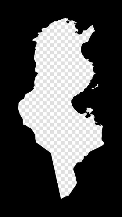 突尼斯的模板地图。