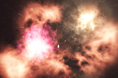 宇宙中充满了星星，星云和星系，宇宙中的太空尘埃，美丽的背景与星星，3d渲染