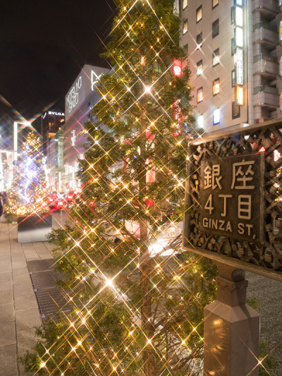 圣诞东京银座大街