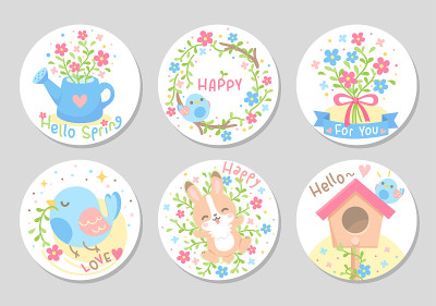 Hello Spring set - circle