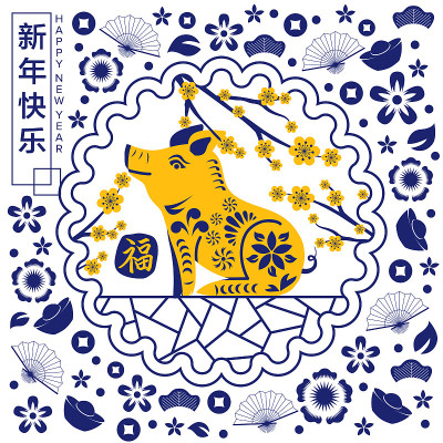 经典的中国新年背景