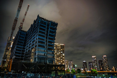 横滨港人未来的高层建筑工地