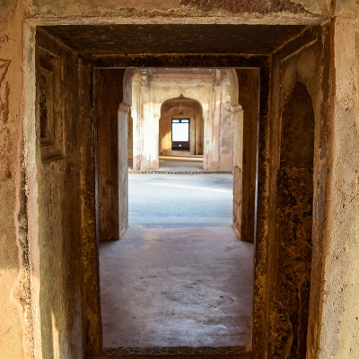 Jahangir Mahal (Orchha Fort)在Orchha，中央邦，印度，Jahangi