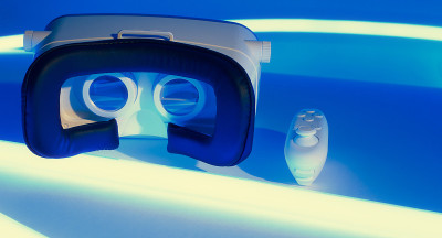 VR头盔和无线控制器
