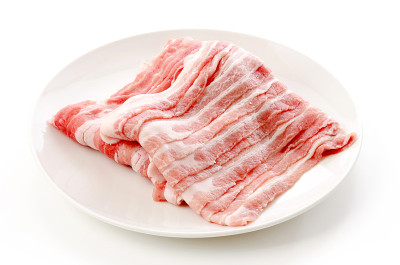 鲜肉切片，五花肉