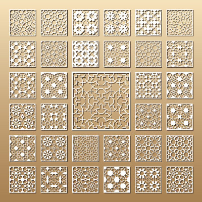 Vector laser cut panels