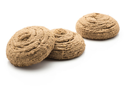 可可饼干孤立在白色