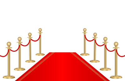 Red carpet, barriers.