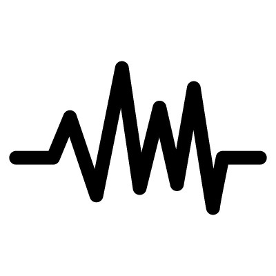 声音波形图标矢量插图