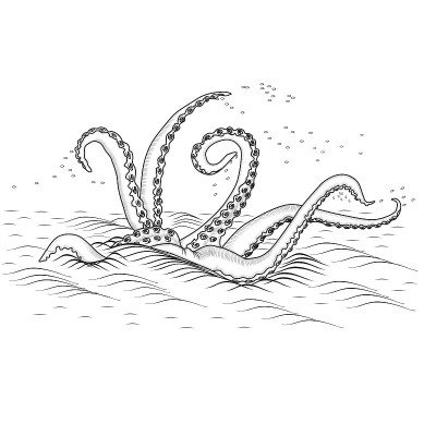 神话中的海怪长着海的触须
