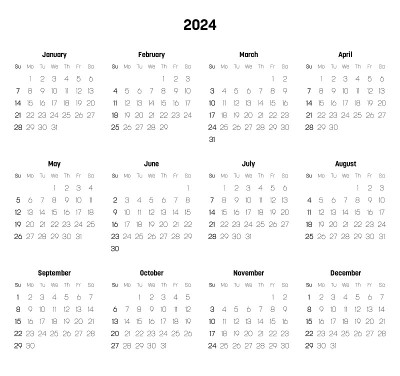 2024年月历