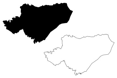马那瓜市(尼加拉瓜共和国)地图矢量插图，马那瓜市草图地图