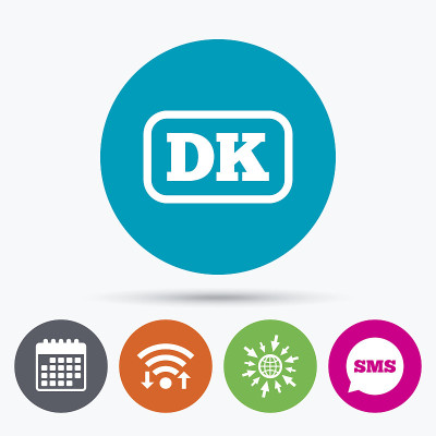 丹麦语符号图标。DK翻译。