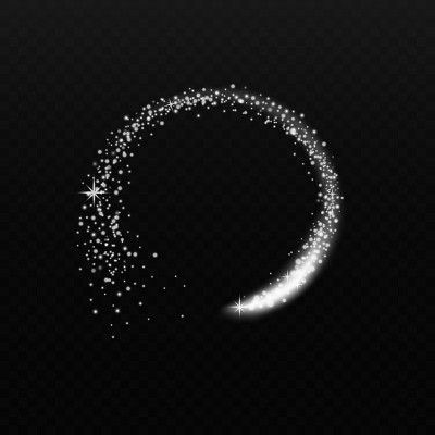 白光圈由闪亮的星星做圆周运动而成