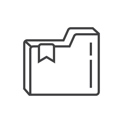 书签标签，标签图标矢量轮廓样式。书签线象征