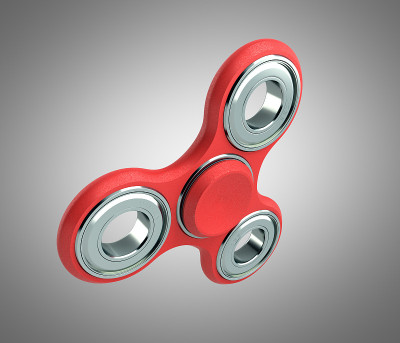 Hand Spiners 3d render on grey background