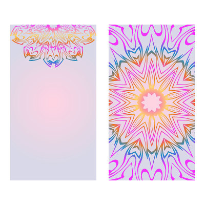 Modern Vector Template With Tribal Mandalas. For B