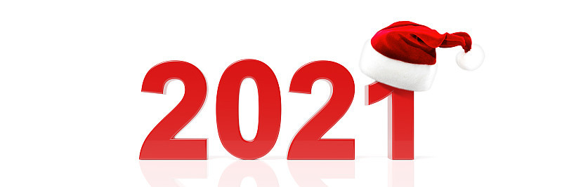 新年快乐。在2021年开始。三维演示
