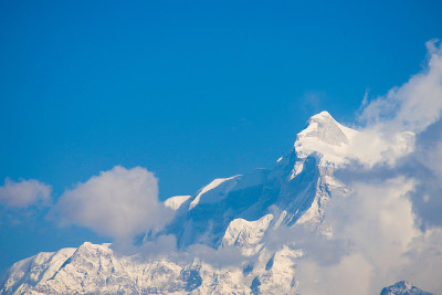 安娜普纳喜马拉雅山脉美丽的雪山