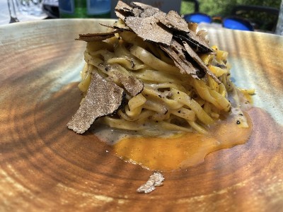 意大利通心粉加松露蛋，蛋黄，帕玛森芝士
