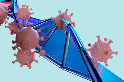 covid-19 DNA,3D渲染