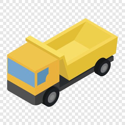 卡车等距3d图标