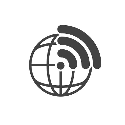 WiFi矢量图标。Wi-Fi标志插图上白色隔离。