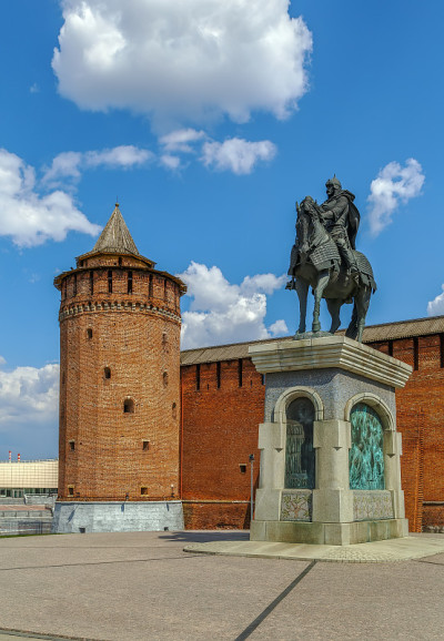 Dmitry Donskoy纪念碑，Kolomna克里姆林宫，俄罗斯
