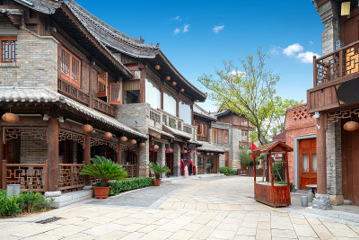 中国河南洛阳老城的胡同。