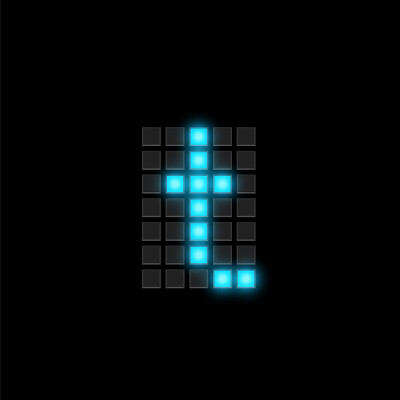 现实的数字记分牌字体集，矢量插图