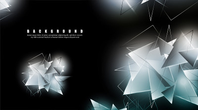 abstract background with glowing triangles that ov