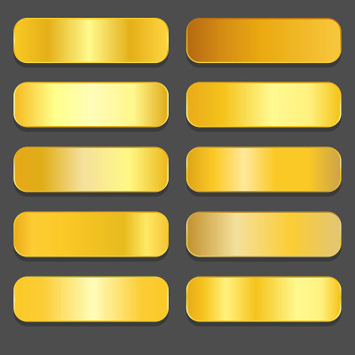 黄金梯度。金色金属梯度