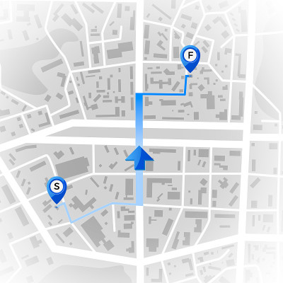 抽象的城市地图。GPS和导航概念。旅游路线。印刷与城镇地形。城市居住小区方案。矢量图