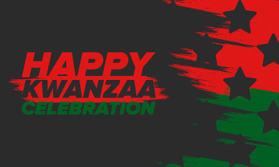 Kwanzaa Happy Celebration. African and African-Ame