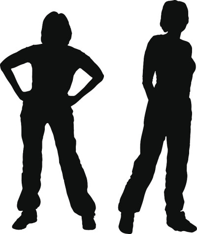 一个女人的矢量剪影。