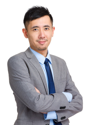 年轻的中国商人的肖像