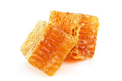黄色蜂窝切片特写