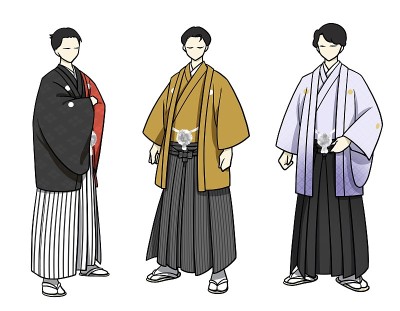彩色和服和服袴男性设计2