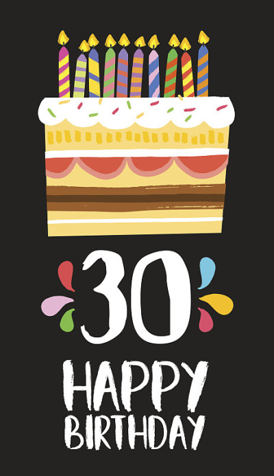 30岁生日贺卡30岁生日蛋糕