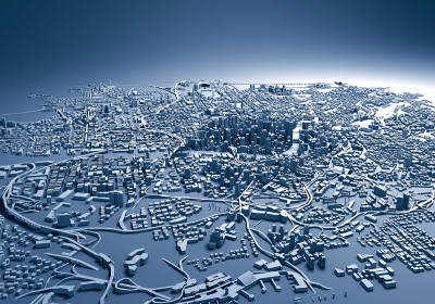 城市建筑3d插图