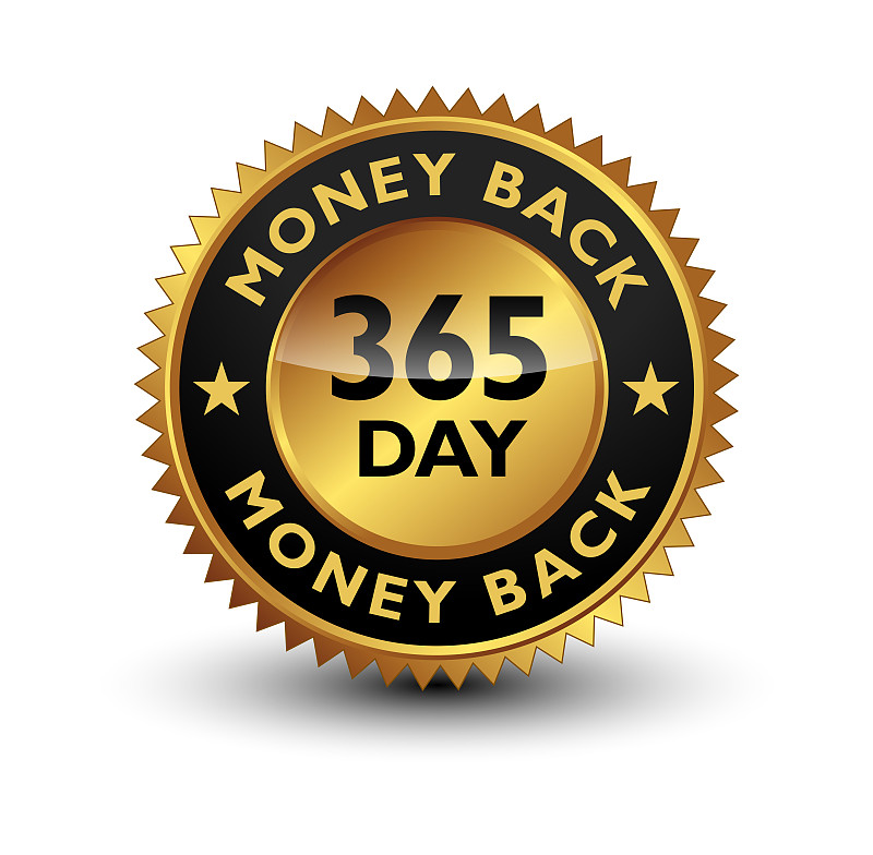 365 day / 1 year money back guaranteed golden seal
