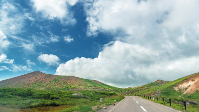 日本福岛东马山脉的山路