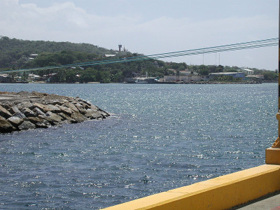 加勒比海陆地和海景